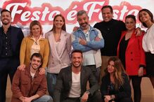 Francisca Cerqueira Gomes e Cristina Ferreira entre o elenco de 'Festa é Festa'