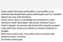 A publicação de Fernando Saul