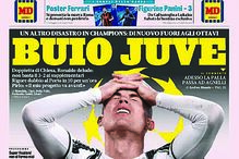 O “eclipse” de Ronaldo é um dos destaques da ‘Gazzetta’, que não perdoa o erro na barreira no 2-2