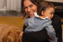 Cláudia Vieira e a pequena Caetana