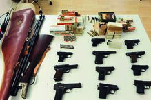 Arsenal de armas de fogo, granada e munições apreendido pela PSP  