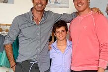 Pedro Lima com Max e João