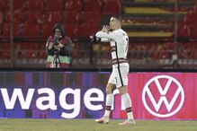 Ronaldo no jogo entre POrtugal e Sérvia 