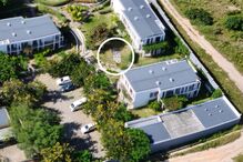 Mensagem a pedir ajuda no recinto do Hotel Amarula em Palma