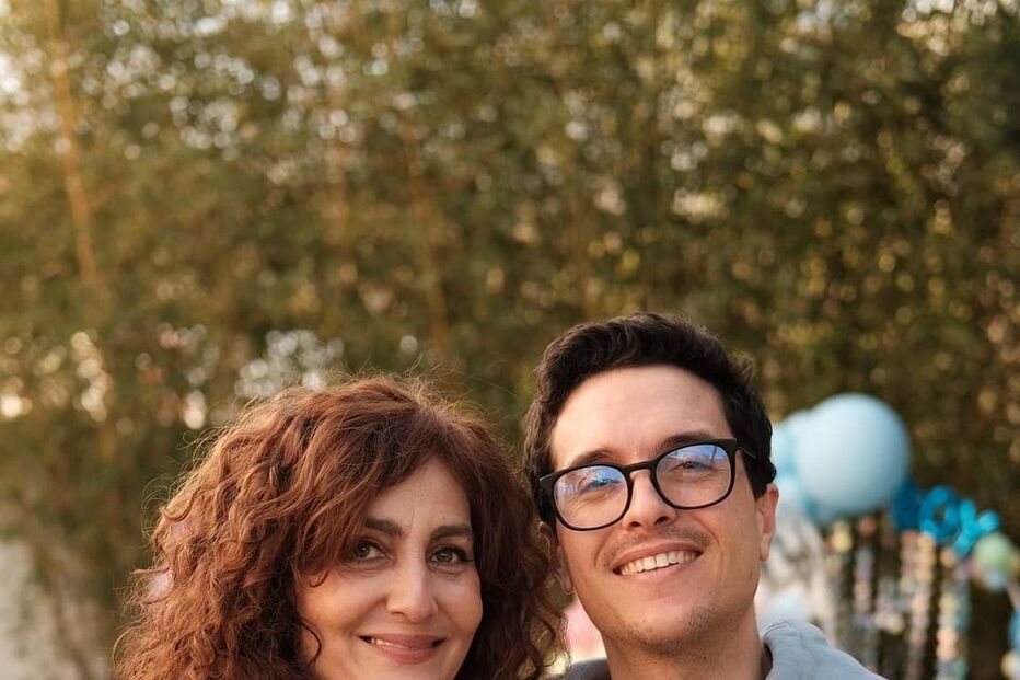 Miguel Coimbra ao lado da sogra Aida