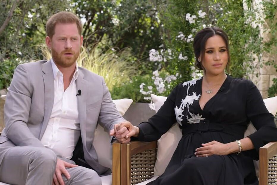 Príncipe Harry e Meghan Markle em entrevista a Oprah Winfrey