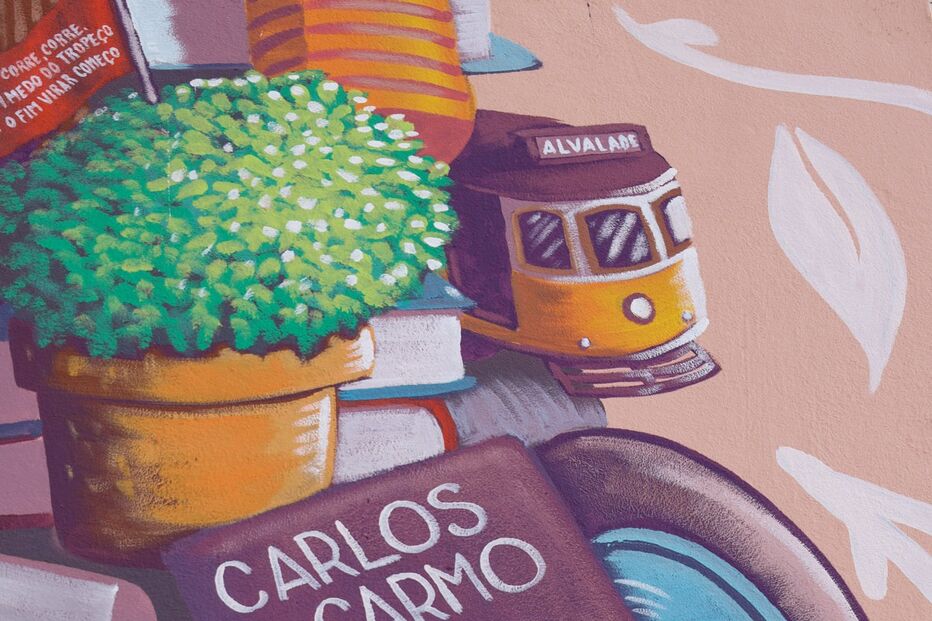 Carlos do Carmo eternizado em mural pintado na freguesia de Alvalade em Lisboa