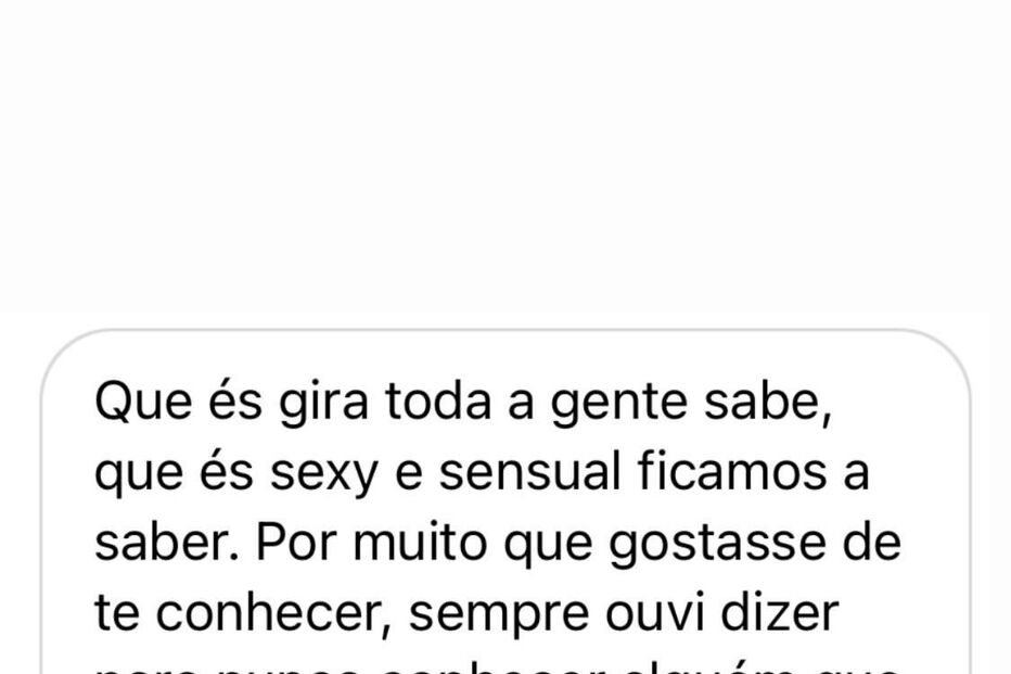 Uma das mensagens que Pipoca recebeu