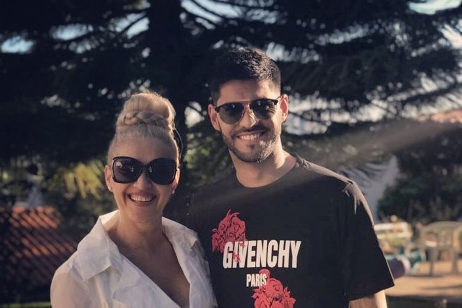 Gonçalo Quinaz e a mãe