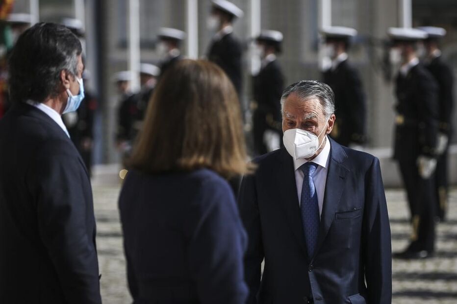 Aníbal Cavaco Silva na tomada de posse de Marcelo Rebelo de Sousa como Presidente da República