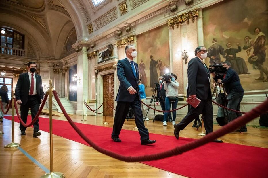 Aníbal Cavaco Silva na tomada de posse de Marcelo Rebelo de Sousa como Presidente da República