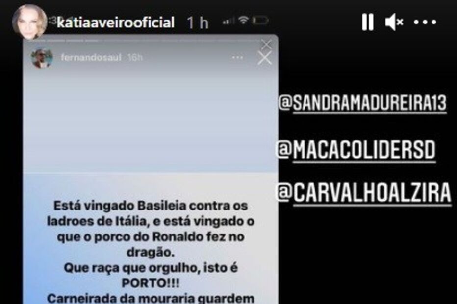 A publicação de Katia Aveiro