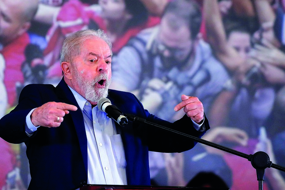 Lula da Silva discursou no Sindicato dos Metalúrgicos de São Bernardo do Campo, de onde foi levado para a prisão em 2017 