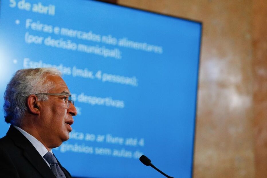 António Costa na apresentação do plano de desconfinamento, no dia 11 de março.