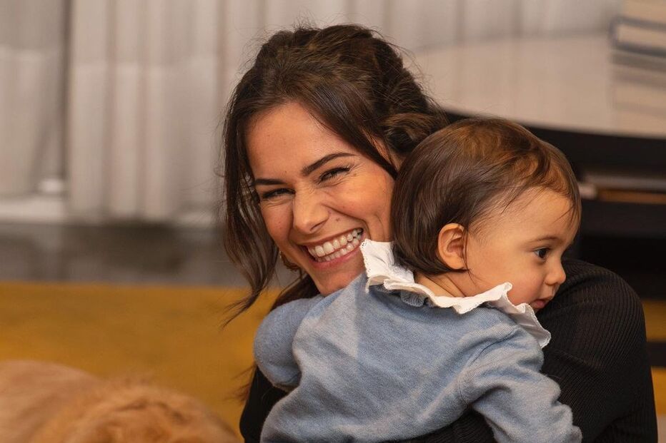 Cláudia Vieira e a pequena Caetana