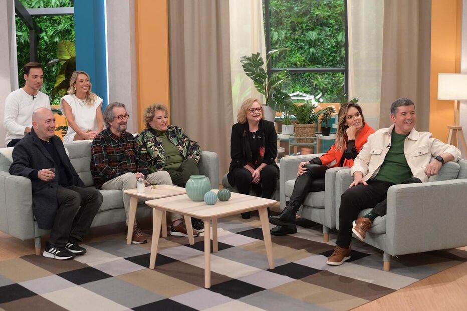 O elenco de 'Patrões Fora' com João Baião e Diana Chaves