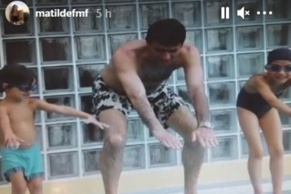 Mourinho com os filhos