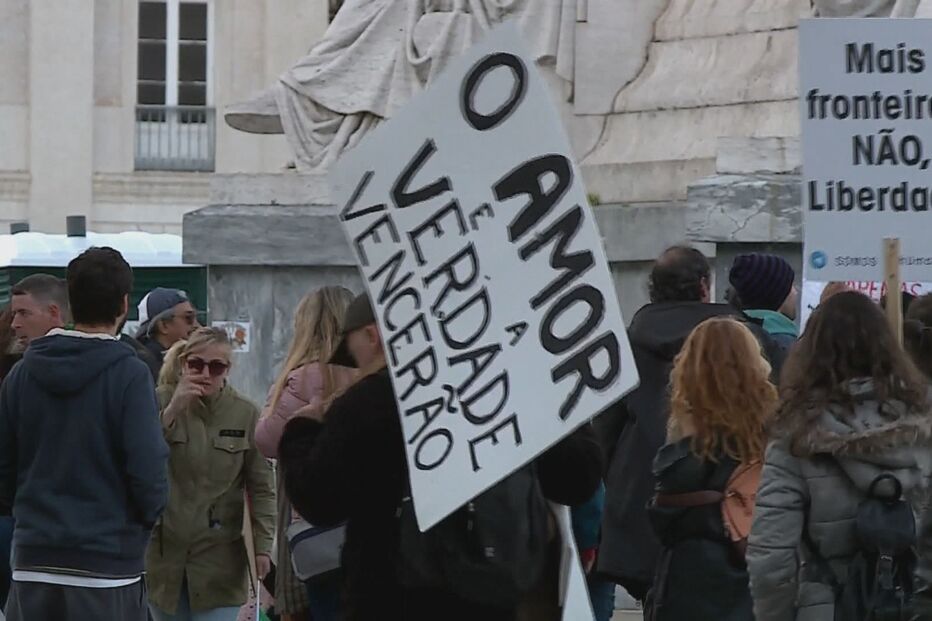 Manifestação contra medidas à Covid-19 em Lisboa