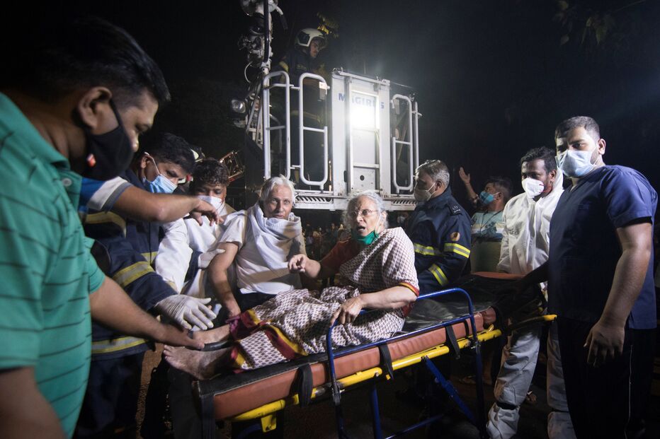 incêndio, hospital, Índia