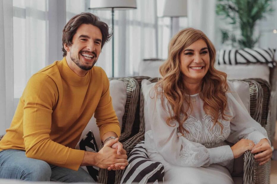 Apresentador João Montez e decoradora Ana Antunes