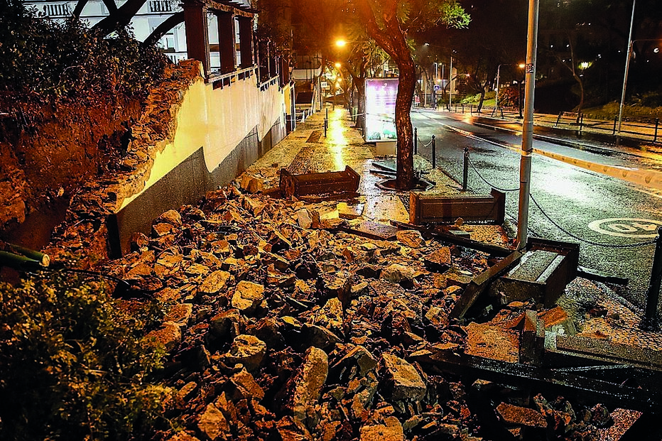 Hospício Princesa Dona Amélia, no Funchal, foi um dos edifícios onde a chuva fez ceder o muro