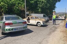 Colisão entre duas viaturas destrói carro clássico e faz cinco feridos em Guimarães