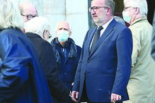 Ministro Matos Fernandes no funeral de Jorge Coelho