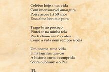 João Lima deixa poema ao pai