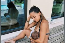 Carolina Patrocínio e o filho Eduardo