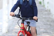 Louis no primeiro dia de creche