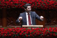 André Ventura nas comemorações do 25 de Abril no Parlamento