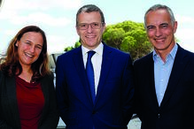 Ana Dias, Gonçalo Reis (o ainda presidente da RTP) e Hugo Figueiredo