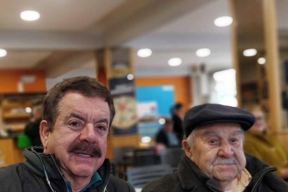 Quim Barreiros com o pai 