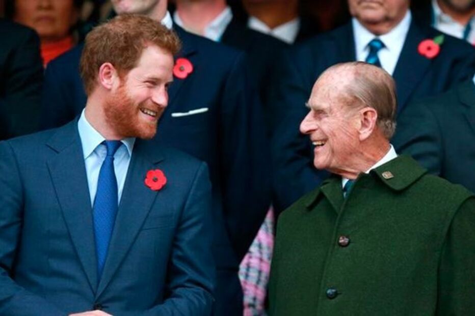 Harry e o avô, Filipe de Edimburgo