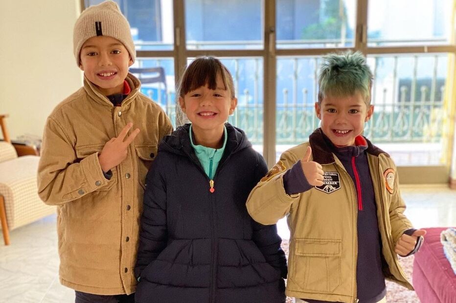 Dom, Bem e Liz, filhos de Luana Piovani