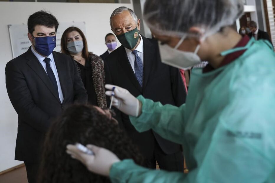 Tiago Brandão Rodrigues e Marcelo Rebelo de Sousa