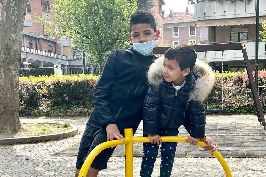 Georgina Rodríguez e os filhos 