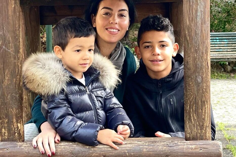 Georgina Rodríguez e os filhos 