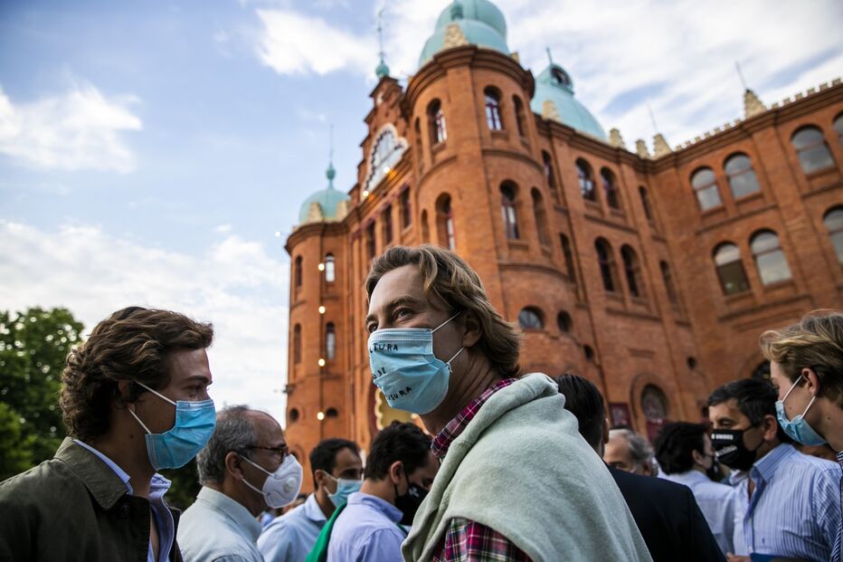 Profissionais da tauromaquia também protestaram no ano passado junto ao Campo Pequeno, em Lisboa  