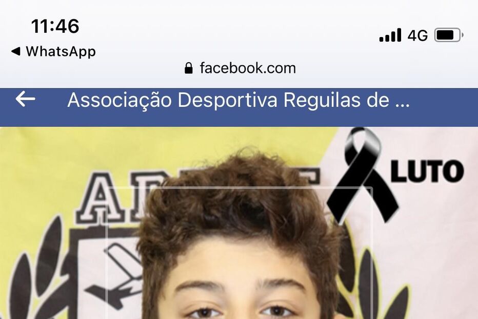 Tomás Braga tinha 15 anos  