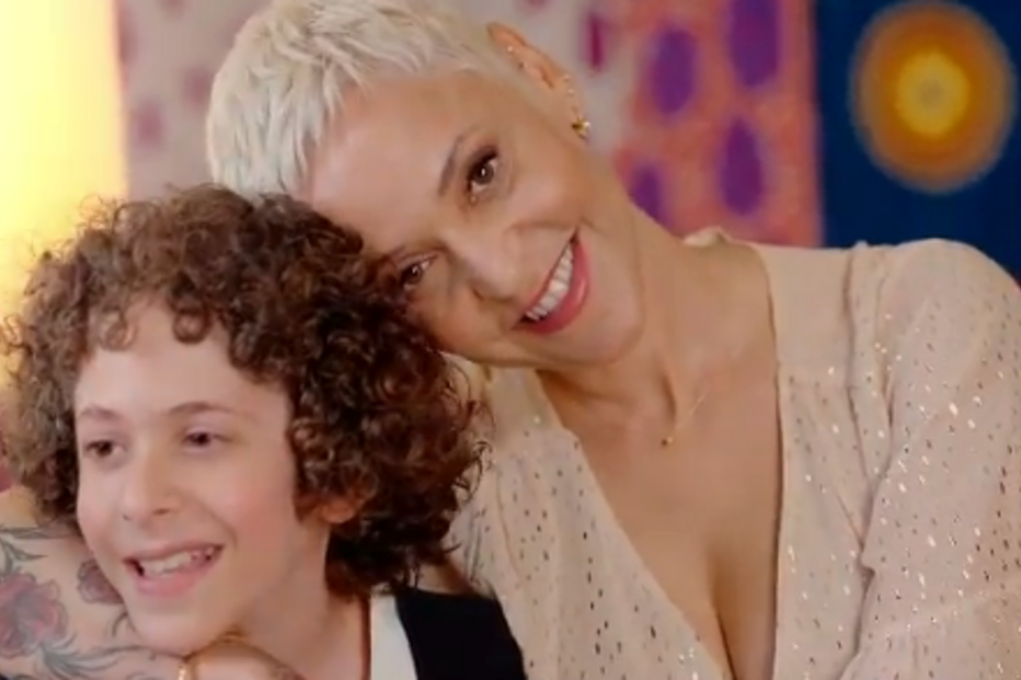 Mariza e o filho Martim