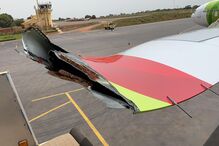 Avião da TAP retido na Guiné-Bissau após bater com asa em poste de iluminação