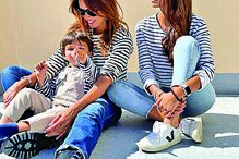 Maria Cerqueira Gomes fotografou-se com Kika e João 