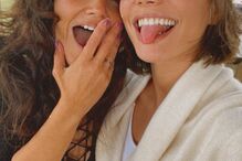 Carolina Carvalho e a mãe