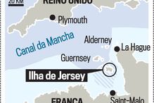 Mapa da ilha de Jersey