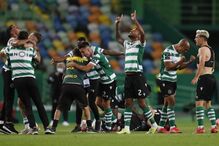 Rúben Amorim festeja título de campeão com equipa leonina