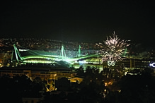 Apito final no estádio, festa em Alvalade. A conquista do título foi celebrada com fogo  de artifício. Uma onda verde que começou no relvado mas rapidamente se espalhou por todo o País