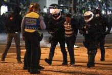 Adepto ferido durante confrontos no Marquês