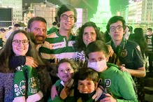 Assunção Cristas com a família no Marquês de Pombal, em Lisboa