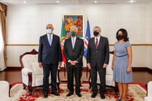 Marcelo Rebelo de Sousa durante visita a Cabo Verde